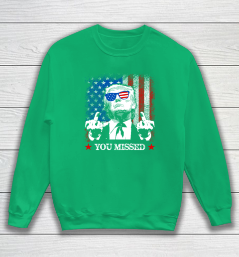 You Missed Trump 2024 US American Flag Sweatshirt 4