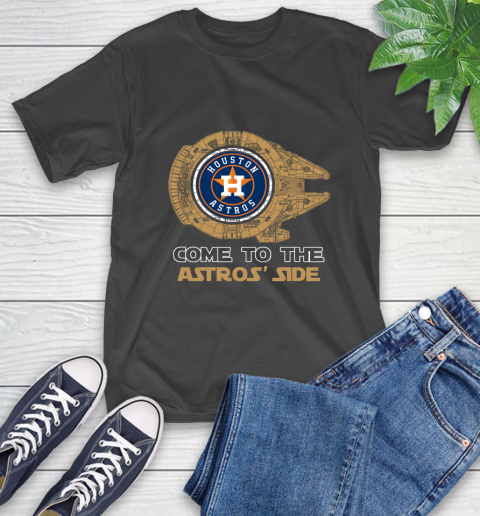 MLB Come To The Houston Astros Side Star Wars Baseball Sports T-Shirt