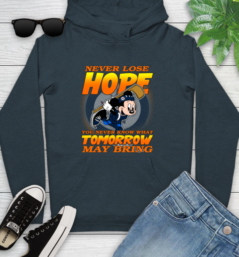 Winnipeg Jets NHL Hockey ootball Mickey Disney Never Lose Hope Youth Hoodie 10