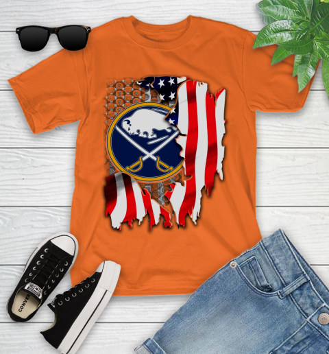 Buffalo Sabres NHL Hockey American Flag Youth T-Shirt 9