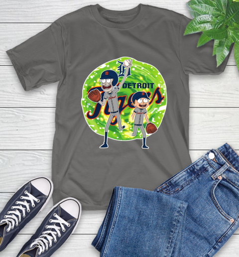 MLB Detroit Tigers Rick And Morty Baseball Sports T-Shirt 9