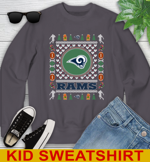 Los Angeles Rams Merry Christmas NFL Football Loyal Fan Youth Sweatshirt 5