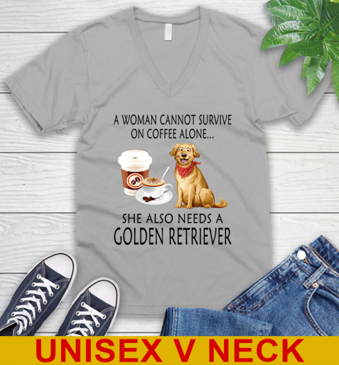 Women cannot survive on coffee alone she also need a GOLDEN tshirt 44