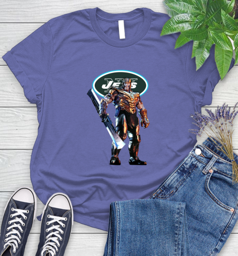 NFL Thanos Gauntlet Avengers Endgame Football New York Jets Women's T-Shirt 11