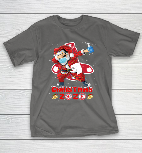 Boston Red Sox Funny Santa Claus Dabbing Christmas 2020 MLB T-Shirt 8