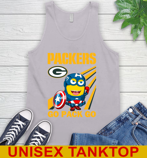 NFL Football Green Bay Packers Captain America Marvel Avengers Minion Shirt Tank Top 3