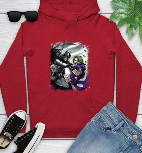 Indianapolis Colts NFL Football Batman Fighting Joker DC Comics Youth Hoodie 11