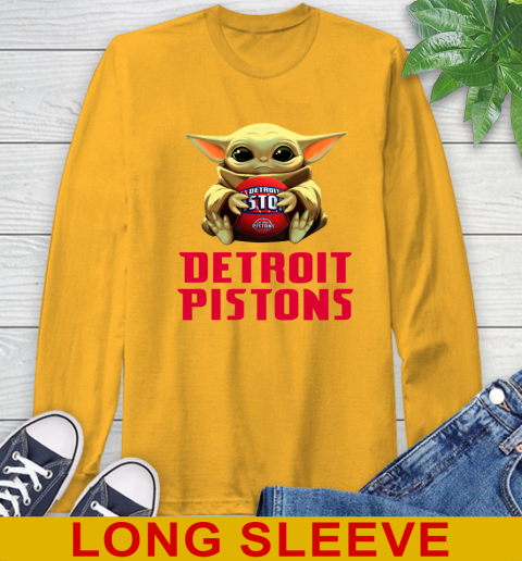 NBA Basketball Detroit Pistons Star Wars Baby Yoda Shirt 60