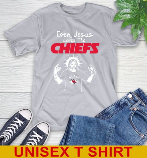 Kansas City Chiefs NFL Football Even Jesus Loves The Chiefs Shirt T-Shirt 5