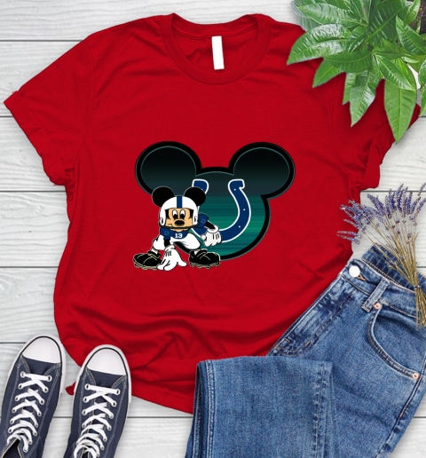 NFL Indianapolis Colts Mickey Mouse Disney Football T Shirt Women's T-Shirt 9