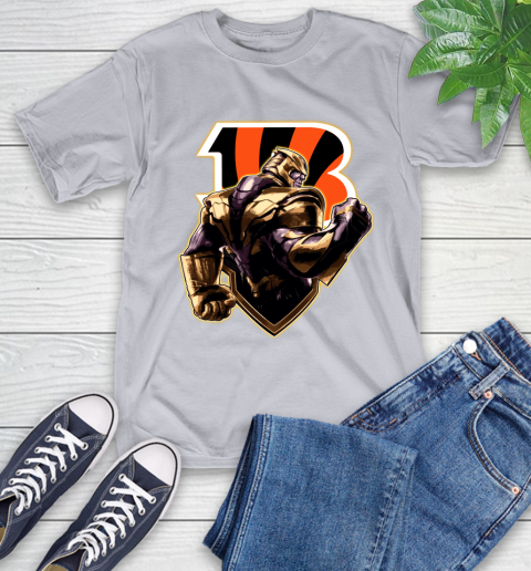 NFL Thanos Avengers Endgame Football Sports Cincinnati Bengals T-Shirt 6