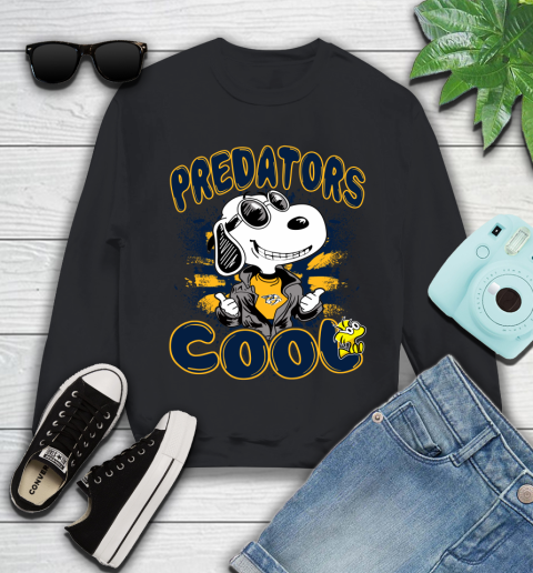 NHL Hockey Nashville Predators Cool Snoopy Shirt Youth Sweatshirt