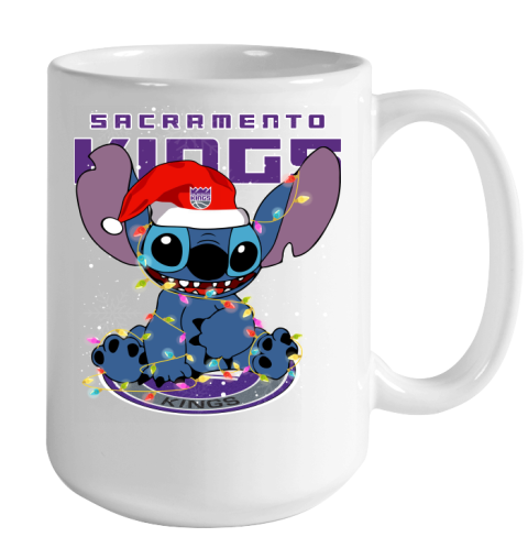 Sacramento Kings NBA noel stitch Basketball Christmas Color Changing Mug 15oz 2