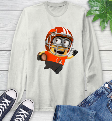 NFL Cleveland Browns Minions Disney Football Sports Long Sleeve T-Shirt 12