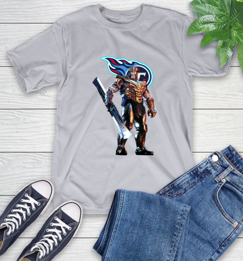 NFL Thanos Gauntlet Avengers Endgame Football Tennessee Titans T-Shirt 6