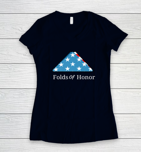 Dan Bongino Folds Of Honor Women's V-Neck T-Shirt 2