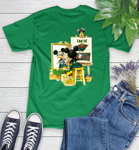 NHL Hockey Minnesota Wild Mickey Drawing Shirt 88
