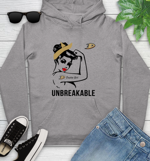 NHL Anaheim Ducks Girl Unbreakable Hockey Sports Youth Hoodie 4