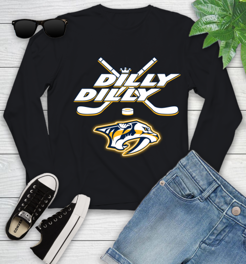 NHL Nashville Predators Dilly Dilly Hockey Sports Youth Long Sleeve 2