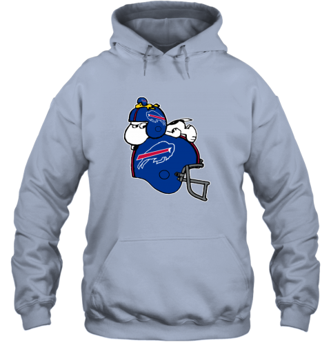 gokw snoopy and woodstock resting on buffalo bills helmet hoodie 23 front light blue