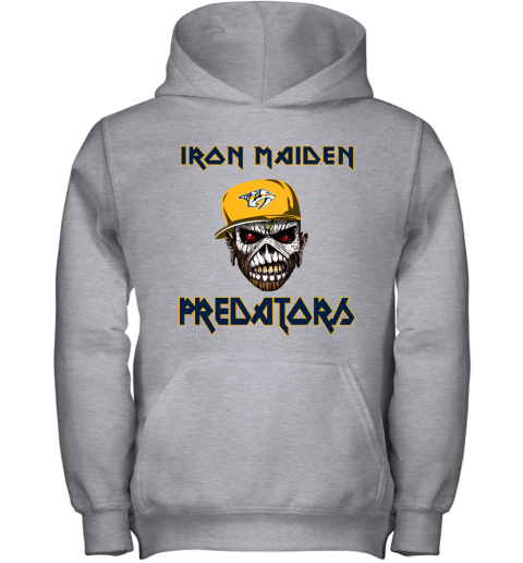 NHL Nashville Predators Iron Maiden Rock Band Music Hockey Sports xXs8ZYWWNXv youth hoodie 43 95 151514 front sport grey