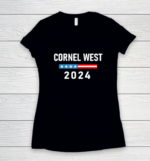 Cornel West for President Cornel West 2024 Women's V-Neck T-Shirt