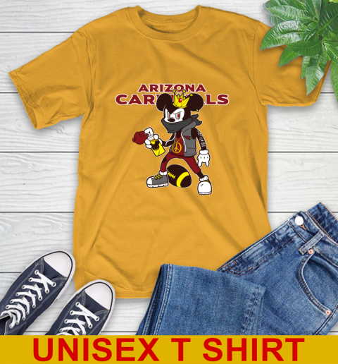 Arizona Cardinals NFL Football Mickey Peace Sign Sports T-Shirt 3
