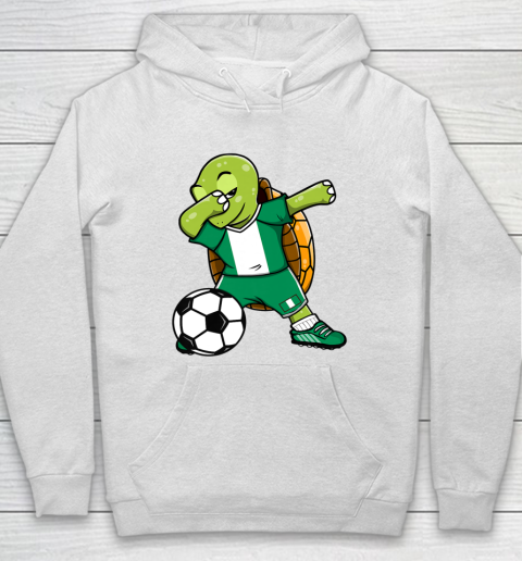 Dabbing Turtle Nigeria Soccer Fans Jersey Nigerian Football Hoodie