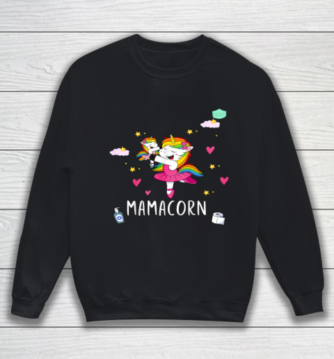Womens Mamacorn Shirt for Women Unicorn Mama Sweatshirt