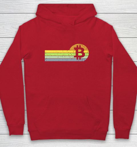 Bitcoin BTC Vintage Sunset Crypto Cryptocurrency Blockchain Hoodie 7