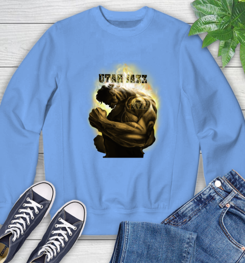 Utah Jazz NBA Basketball Hulk Marvel Avengers Sports Sweatshirt 11