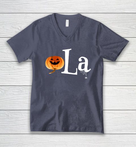 Comma La Funny Kamala Harris Halloween Pumpkin V-Neck T-Shirt 6