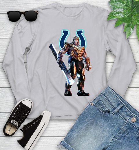 NFL Thanos Gauntlet Avengers Endgame Football Indianapolis Colts Youth Long Sleeve 5