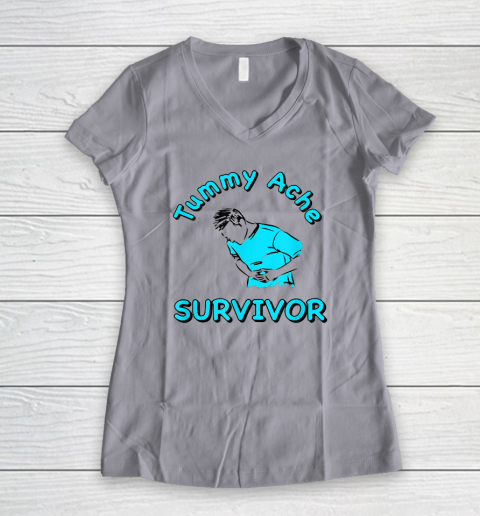 Tummy Ache Survivor Women's V-Neck T-Shirt 2