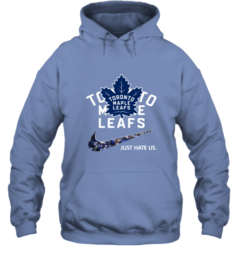 NHL  Toronto mapple leafs x Nike Just Hate Us pfuj nhltoronto mapple leafs x nike just hate us hoodie 23 front carolina blue
