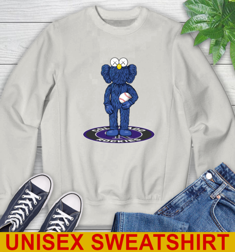 MLB Baseball Colorado Rockies Kaws Bff Blue Figure Shirt Sweatshirt - Image 13