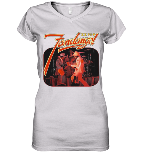 Zz Top Fandango Album Guitar Women's V-Neck T-Shirt