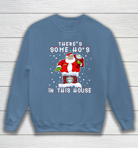 Los Angeles Chargers Christmas There Is Some Hos In This House Santa Stuck In The Chimney NFL Sweatshirt 6