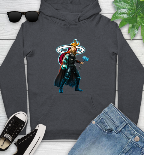 NBA Thor Avengers Endgame Basketball Miami Heat Youth Hoodie 8