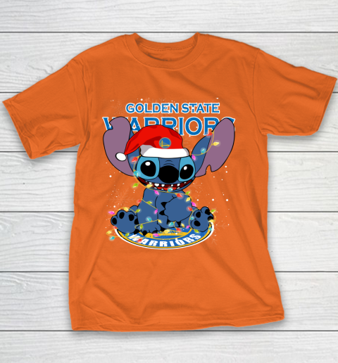 Golden State Warriors NBA noel stitch Basketball Christmas Youth T-Shirt 3