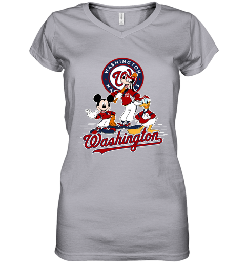 Washington Nationals V-Neck Jersey - Gray