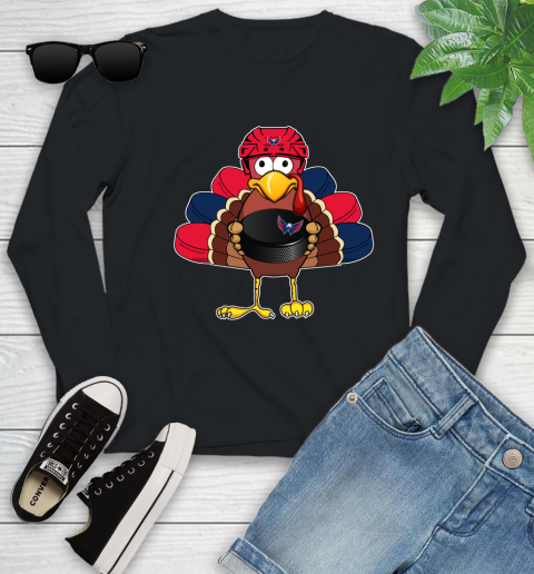 Washington Capitals Turkey Thanksgiving Day Youth Long Sleeve 2