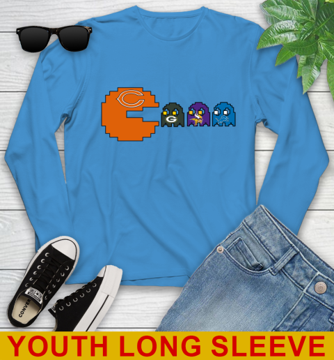 Chicago Bears NFL Football Pac Man Champion Youth Long Sleeve 8