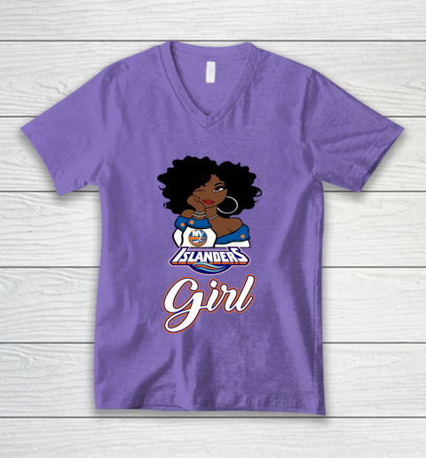 New York Islanders Girl NHL V-Neck T-Shirt 9
