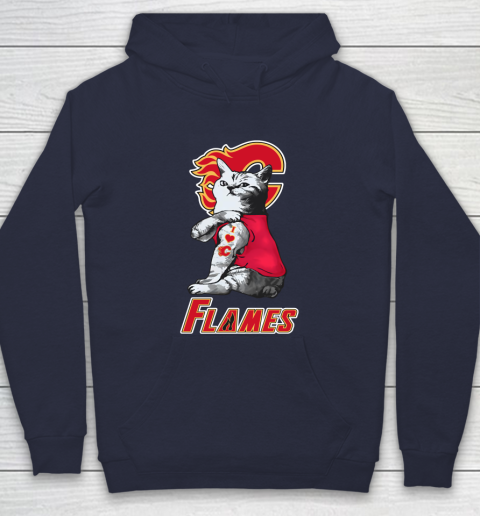NHL My Cat Loves Calgary Flames Hockey Hoodie 2