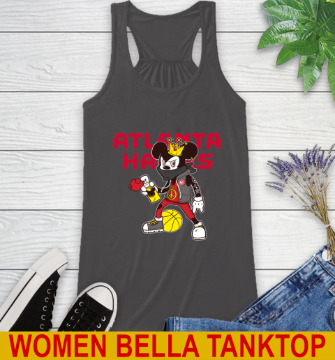 Atlanta Hawks NBA Basketball Mickey Peace Sign Sports Racerback Tank 12