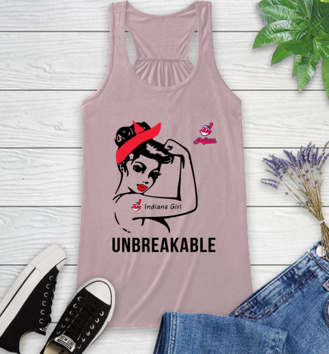 MLB Cleveland Indians Girl Unbreakable Baseball Sports Racerback Tank 5