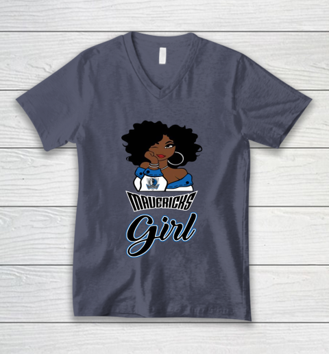 Dallas Mavericks Girl NBA V-Neck T-Shirt 8