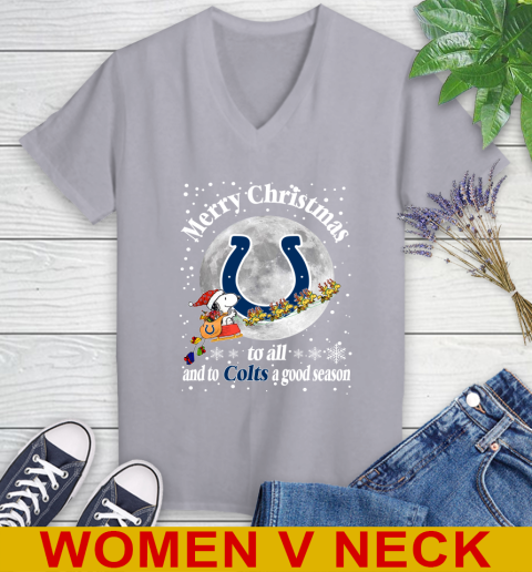 Indianapolis Colts Merry Christmas To All And To Colts A Good Season NFL Football Sports Women's V-Neck T-Shirt 4