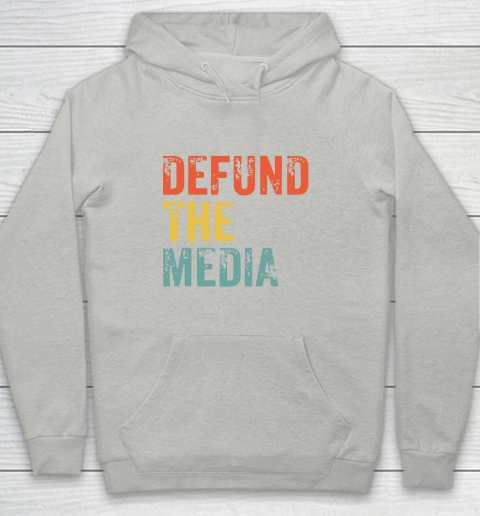Defund The Media Retro Vintage Youth Hoodie 2